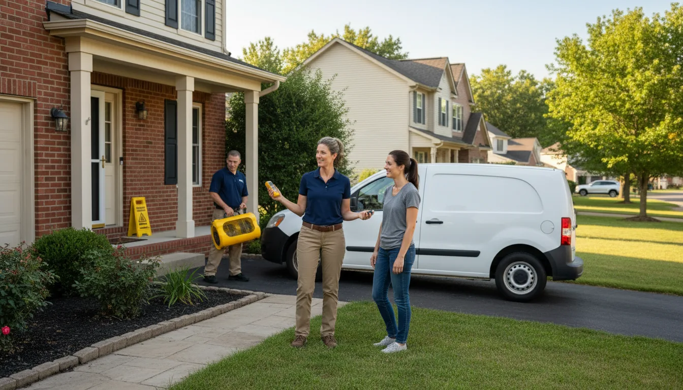 Residential water damage restoration in Mount Bethel, PA
